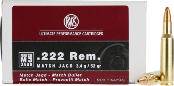 RWS .222 Rem MATCH JAGD, 3,4g