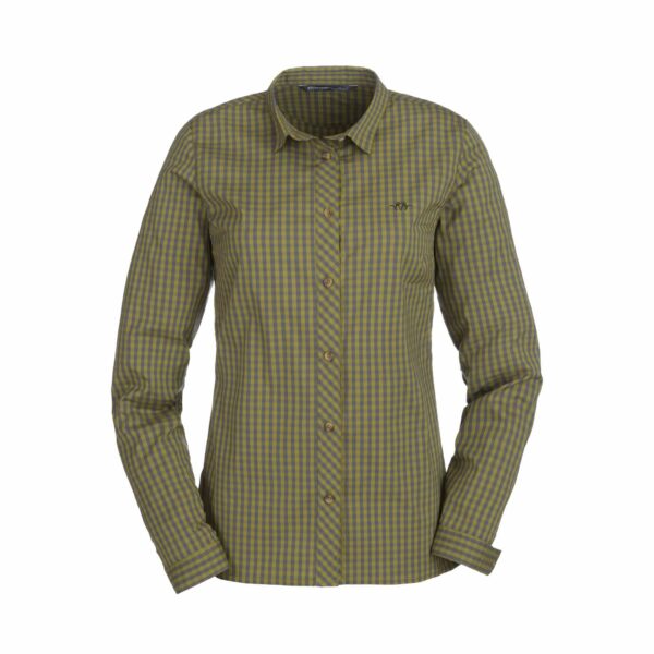 Blaser Sergia Ženska Raztegljiva Bluza - Olive / Grey Checkered